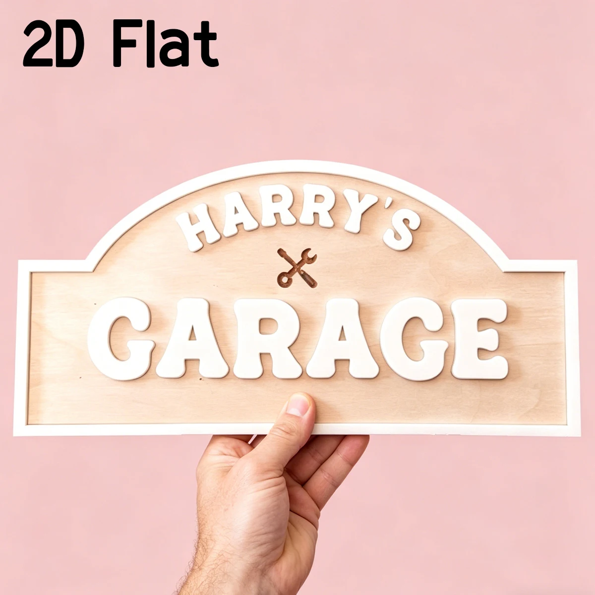 1Pc Custom Cartoon Garage Wooden Plaque Sign,Home Room Office School Wall Decor,DIY Paintable,Nursery Birthday Wedding Gift