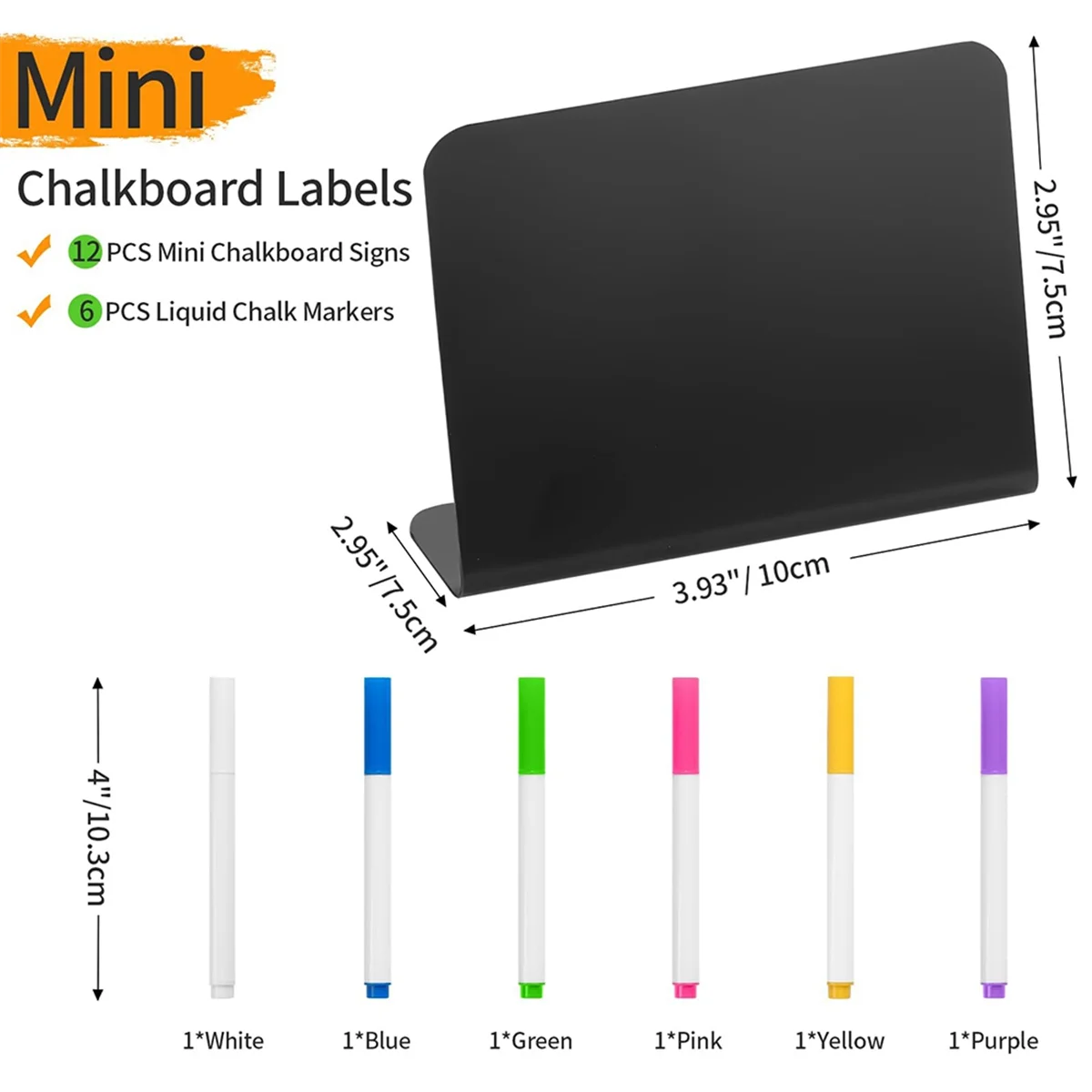 Top Sale 12 Pack 4 X3inch Small Food Labels for Party,Buffet Food Signs for Birthday Bakery Wedding Table Signs Food Tags