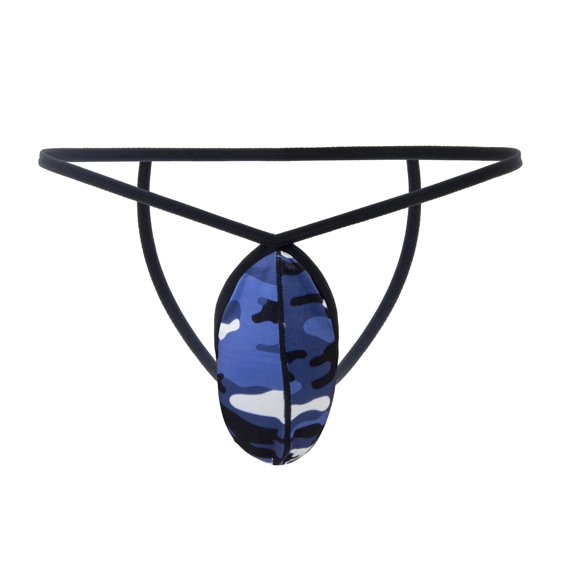 

Camouflage G-string for Men Erotic Low-Rise Strap Thong Sissy U-Convex Bulge Pouch Slimming Underwear Open Butt String Jockstrap