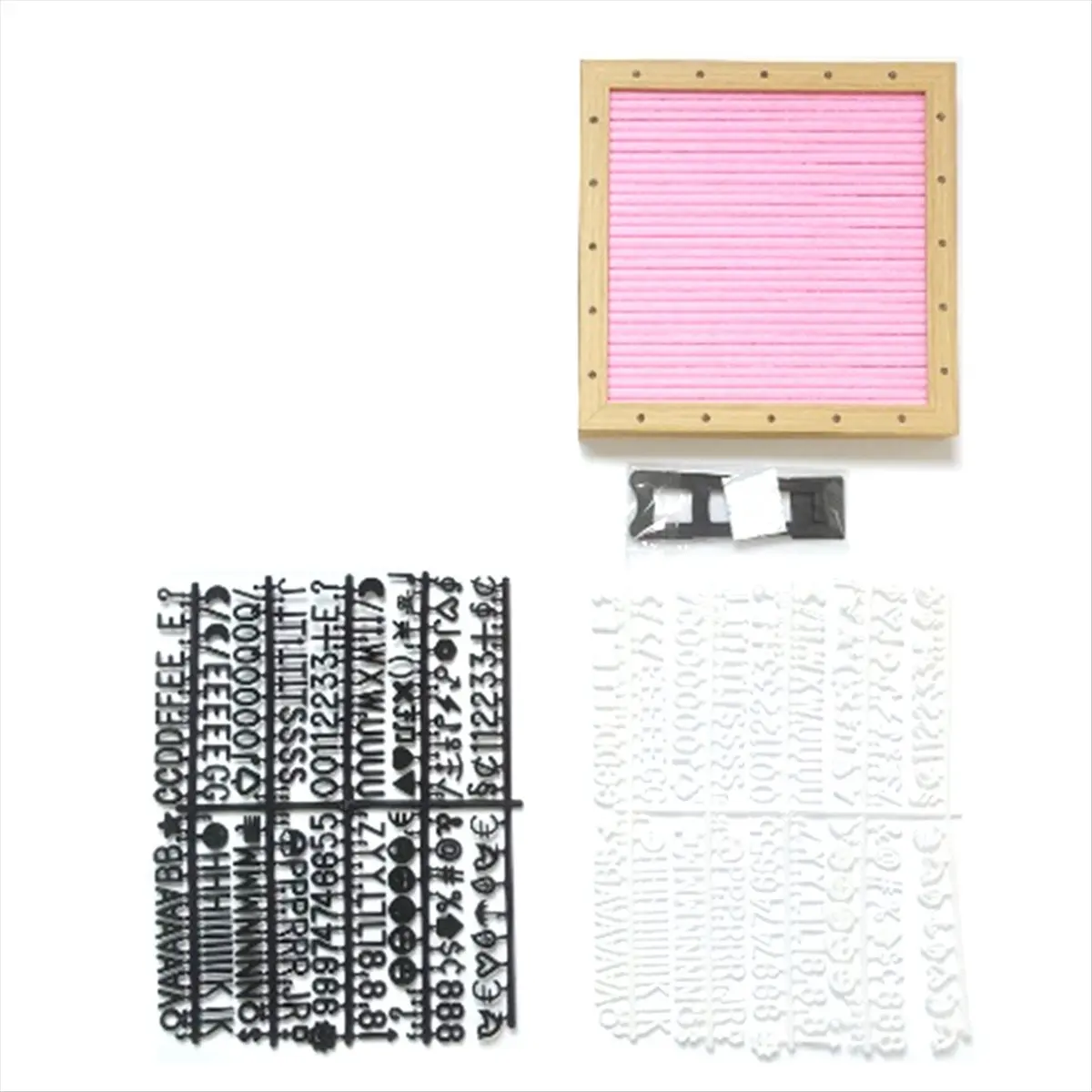 A45I Felt Letter Board,Felt Message Board, Changeable Sign Boards , Baby Announcement Sign Pink