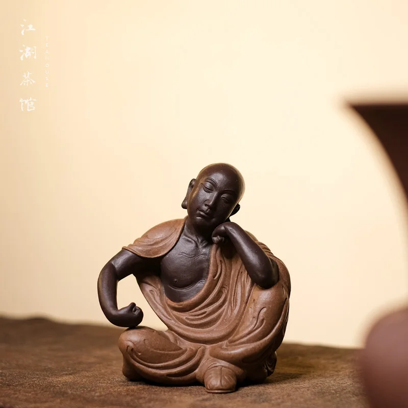 Solitary Arhat Forest Art Sculpture Yixing Purple Clay High End Tea Pet Surrounding Jianghu Teahouses