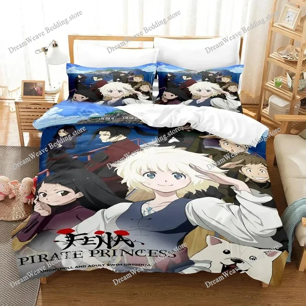 

3D Printed Anime Fena：Pirate Princess Bedding Set Duvet Cover Bedroom Comforter Single Twin King _Size Quilt Cover Home Textiles