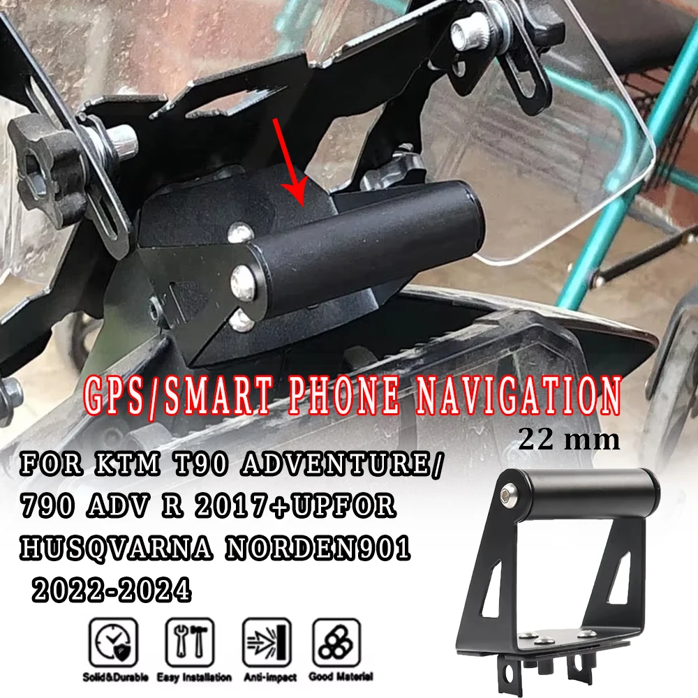 

Accessory For KTM 390 890 ADV R 2019 - 2021 Motorcycle GPS/SMART PHONE Navigation GPS Plate Bracket Adapt Holder12MM/22MM
