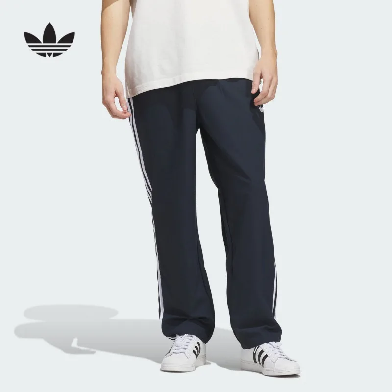 Adidas Adidas Clover Trousers 2026 Autumn Men's Street Ink Blue Loose Sweatpants KS4245