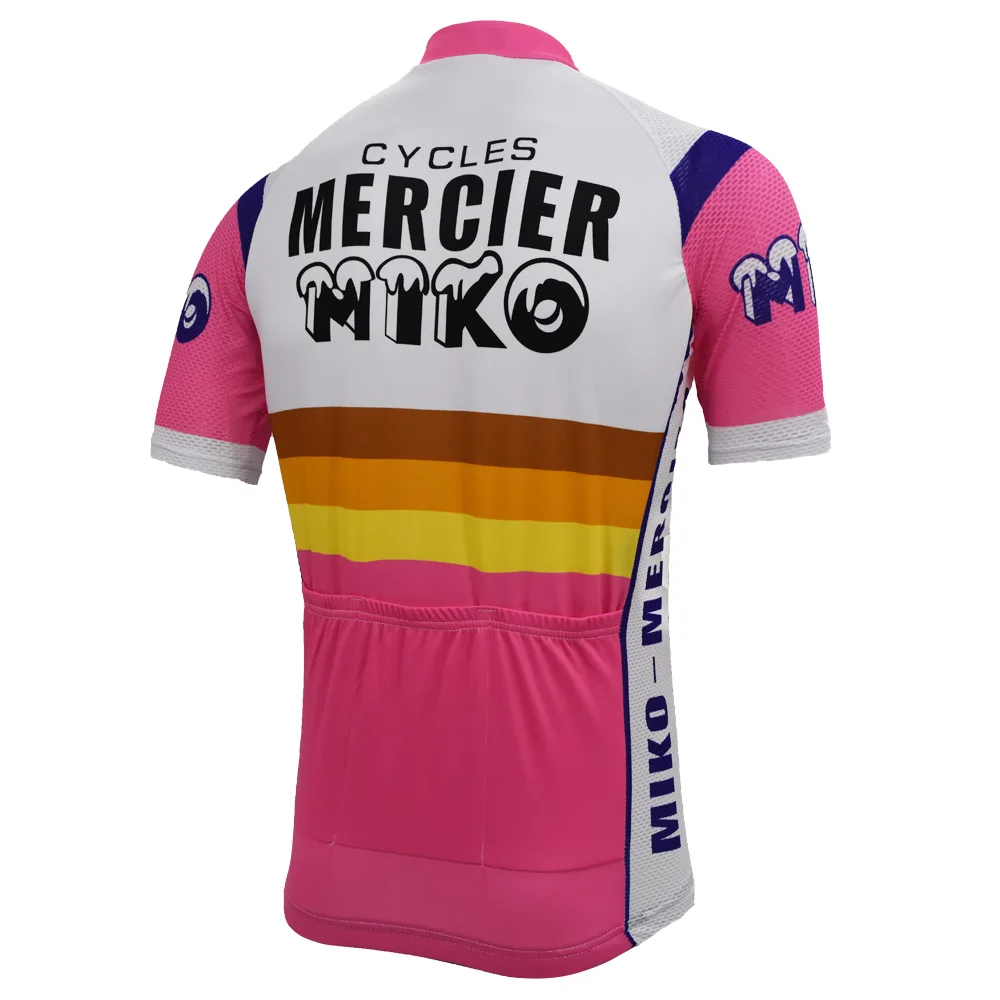 Mercier Retro Cycling  Jersey Summer Short Sleeve Clothing Full-zipper