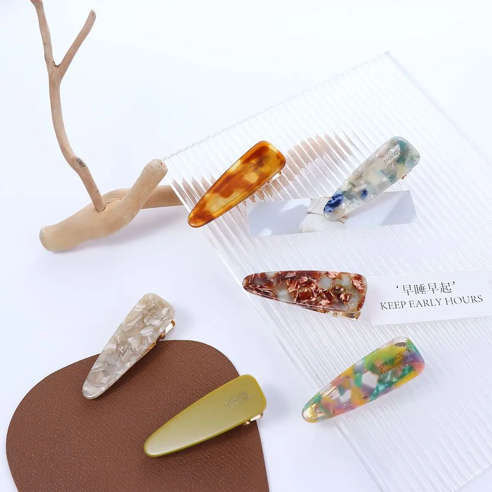 Korean Elegant Acetate Hair Clips For Women Barrettes Hairpins Sweet Temperament Girls Duckbill Clips Ins BB Clips Gifts