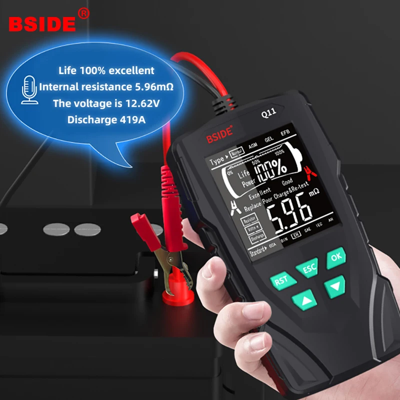 Professional Lead Acid Battery Analyzer 12V 24VCCA Car Battery Tester 3Ah-200Ah Battery Life Capacity Internal Resistance Tester