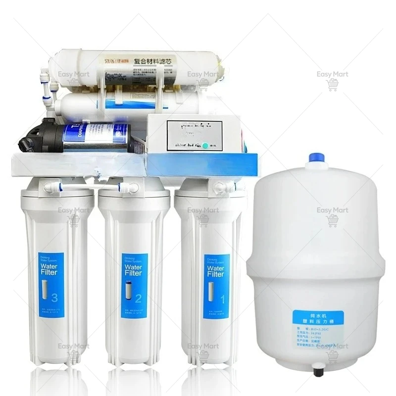 Reverse osmosis ro seven-stage weakly alkaline double outlet water filter intelligent computer version water purifier