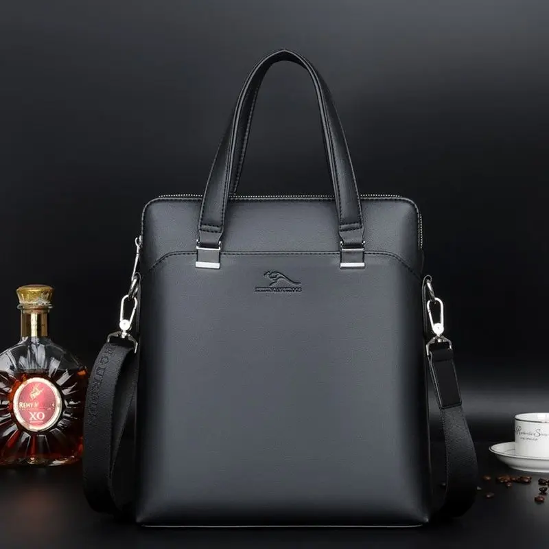 Multi-purpose men's shoulder bag for work, PU crossbody briefcase with handle, professional casual daypack 2026 NEW SAC