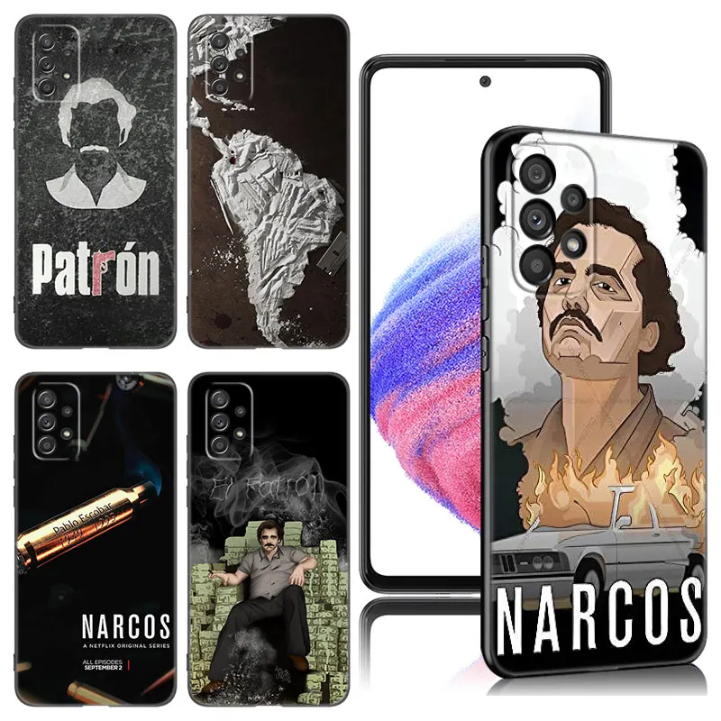 Narcos TV Series Pablo Escobar Phone Case For Samsung A13 A15 A22 A24 A32 4G A33 A34 A35 A52S A53 A54 A55 A73 5G A12 A14 A23 A51