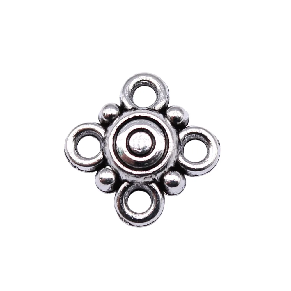 

20PCS Four Hole Connectors, Charming and Popular Flower DIY Jewelry, Discovered Zinc Alloy Accessories