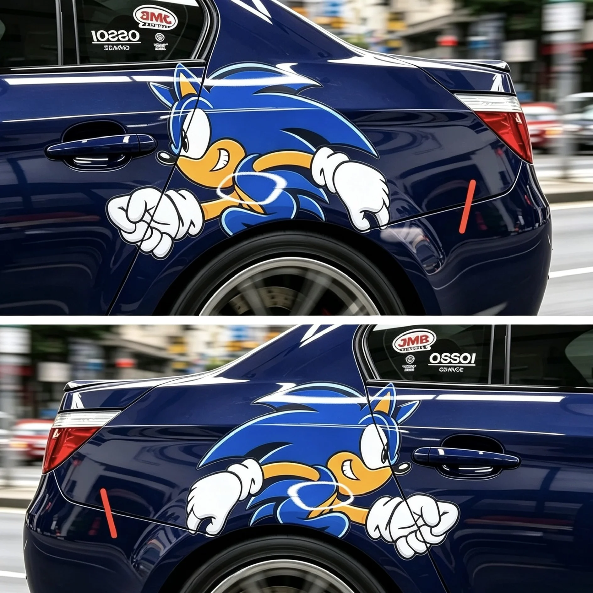 Sonic Speed Hedgehog Car Stickers Creative Personalized Body Side Decals Scratch Covering Waterproof PVC Auto Decoration Stic...