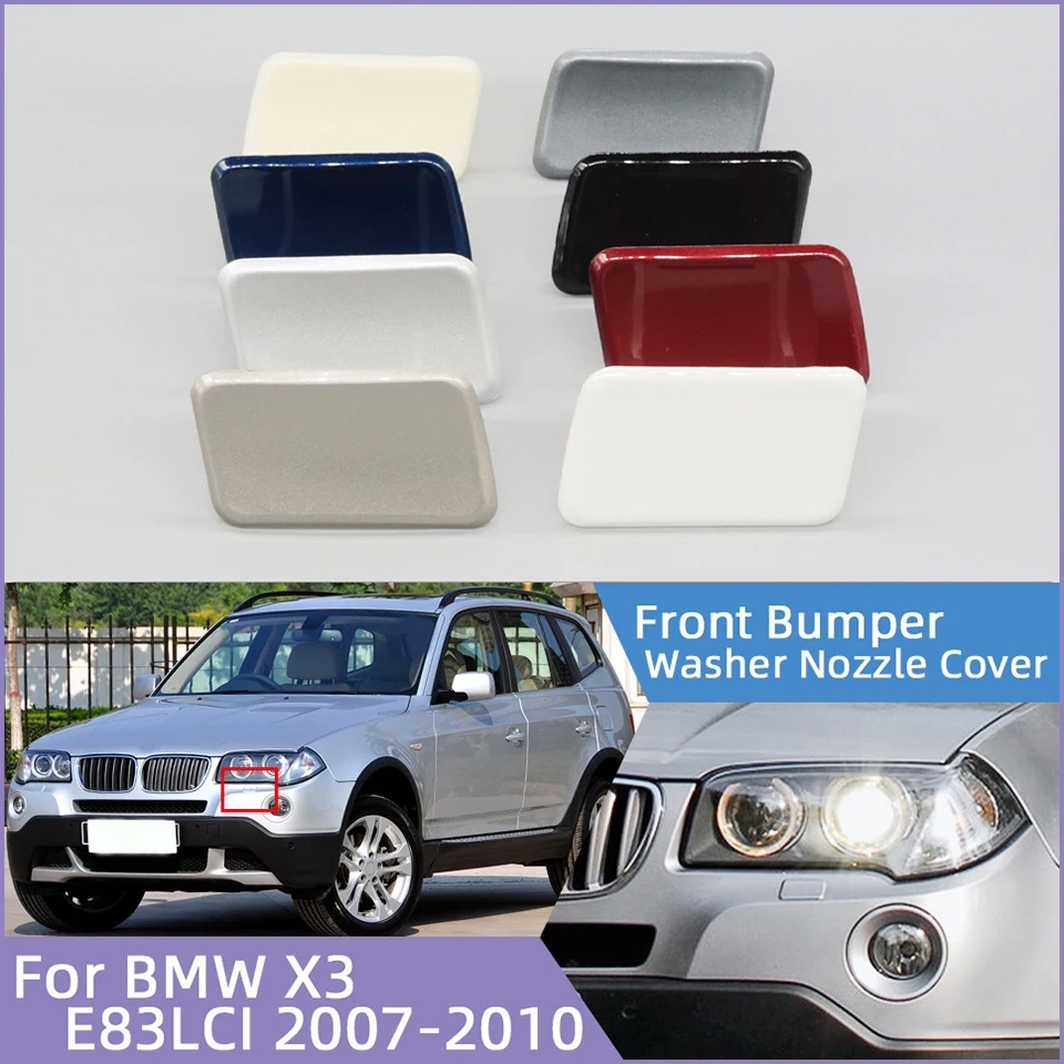 For BMW X3 E83LCI 2007-2010 51110415735 51110415734 Car Front Bumper Washer Nozzle Cover Headlight Trim Lid Sprayer Shell Cap