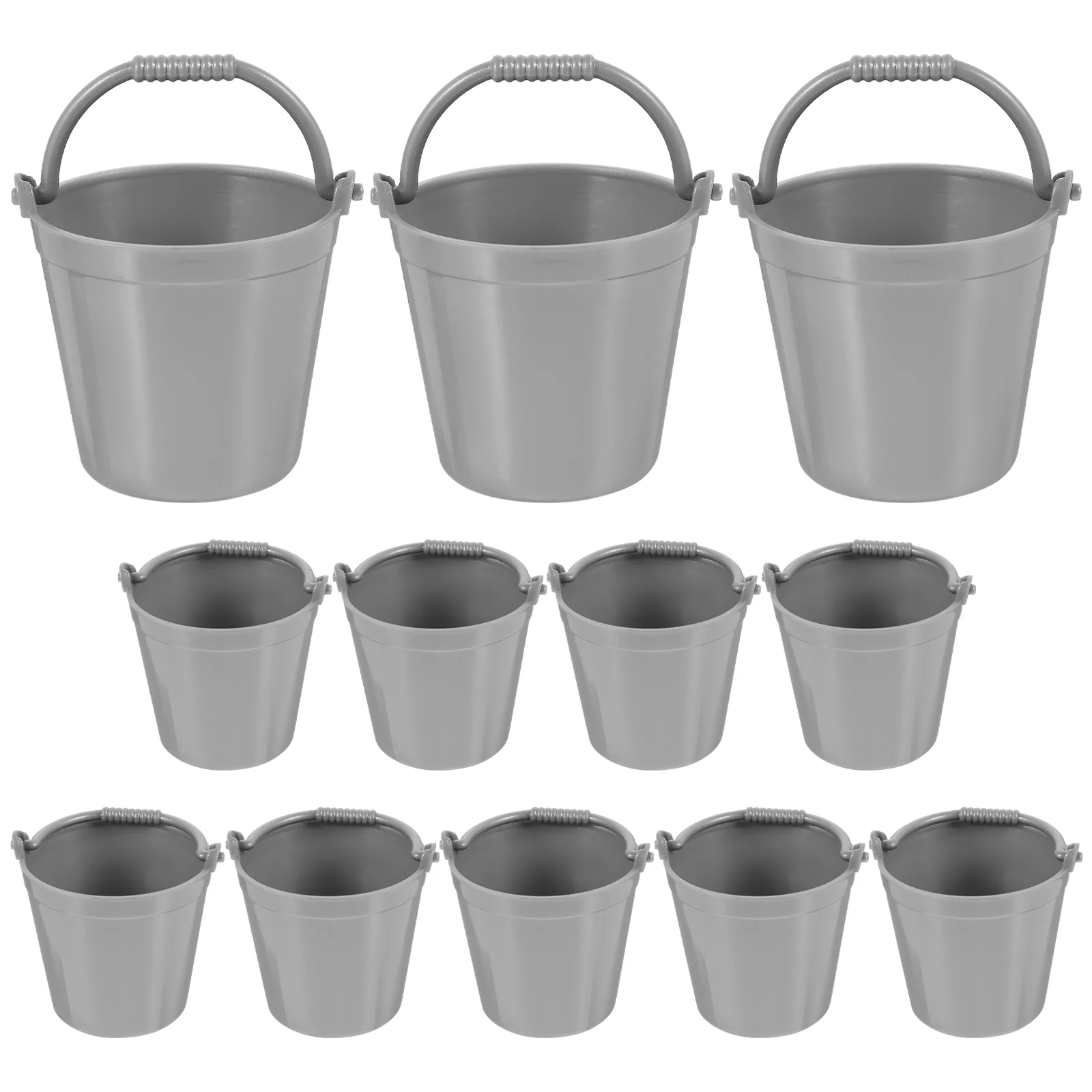 

12 Pcs House Bucket Mini Buckets Plastic Barrel Baby Pail Rustic Newborn Small Water Pitcher