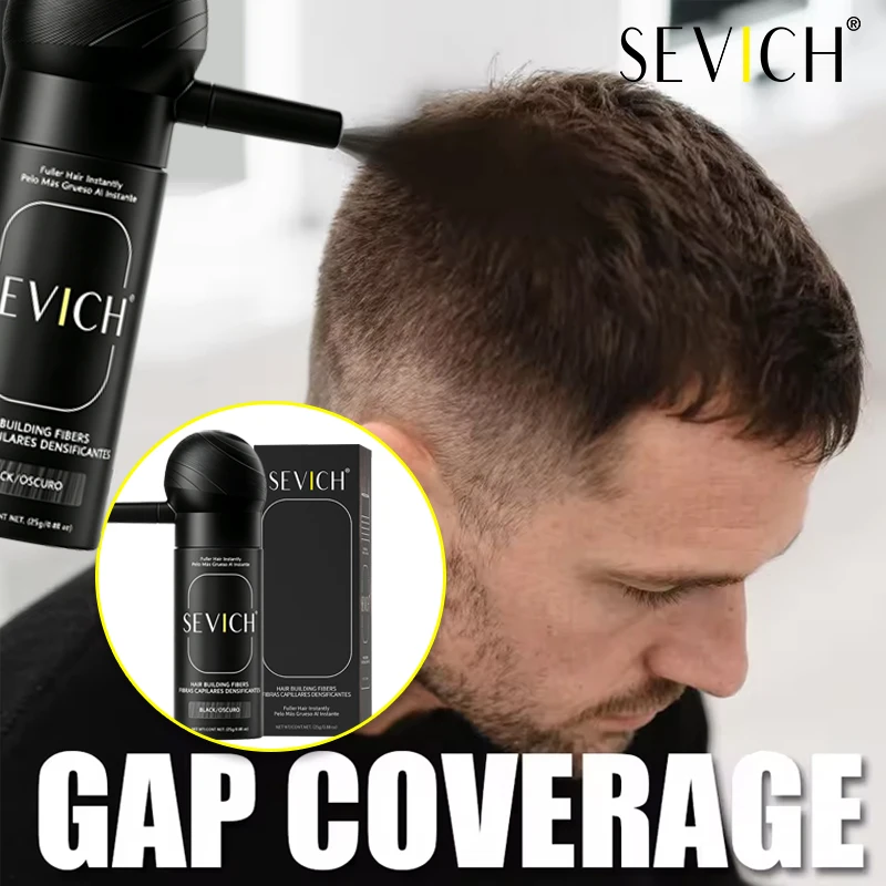 SEVICH Hair Fiber Kit 25g, Unisex, Instantly Adds Volume, Conceals Thinning Areas, and Fills Hairline for a Fuller Look.