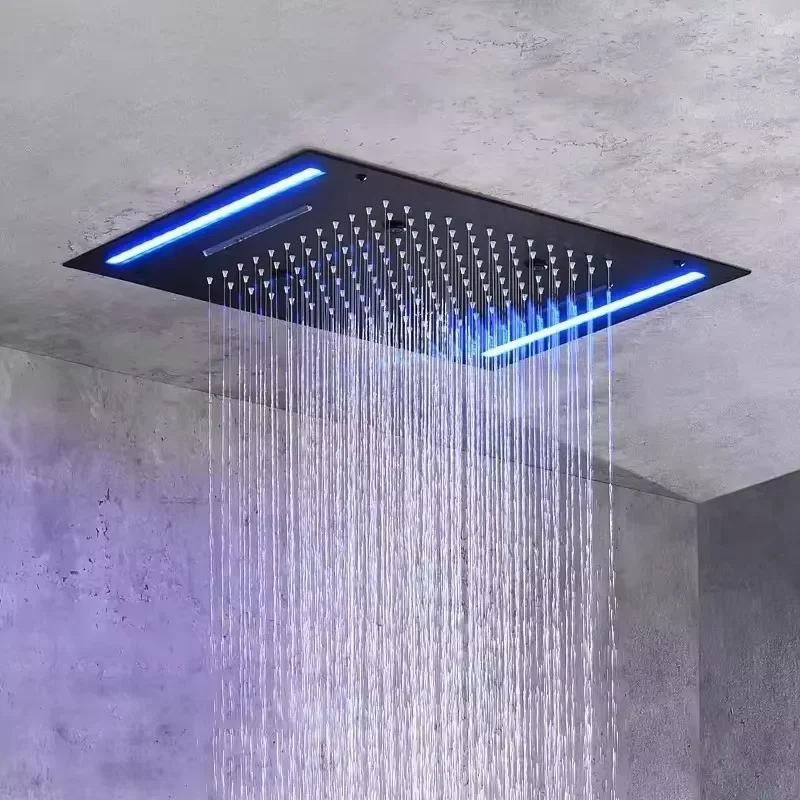 for High Quality Bathroom Ceiling Rain Shower Head Waterfall Wall Mounted Eco Friendly Shower Head