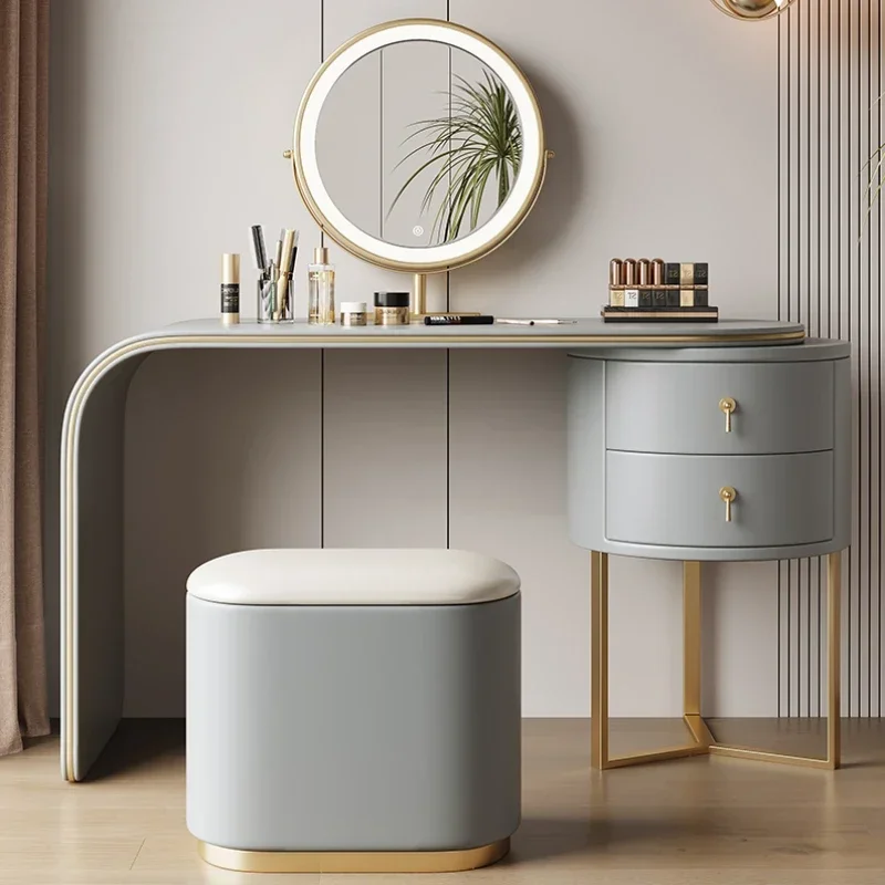 

Туалетный столик, ручки для спальни, зеркало, роскошный стол, ящики, светильники, парикмахерская