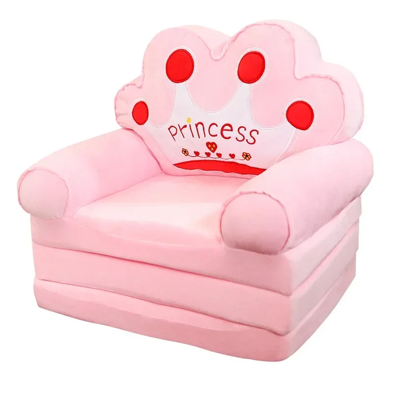 Children Sofa Cute Cartoon Lazy Folding Small Sofa Bed Girl Princess Baby Toddler Dual-purpose Small Child Seat