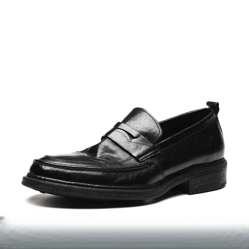 

Мужская повседневная обувь из воловьей кожи из натуральной кожи, удобные классические мокасины, мужская роскошная обувь на продажу