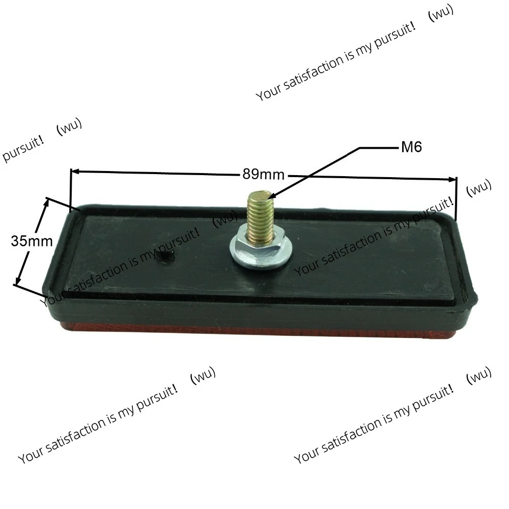 2 lightweight rear reflectors for ATVs, motorcycles, etc., red rectangular reflective stickers