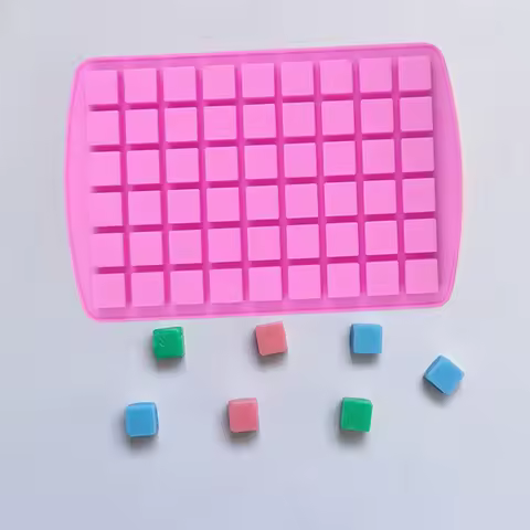 Small Square Candy Silicone Mold Chocolate Basic Mould For Gummy Ice Cubes Caramel Caramel Wax Melts Kitchen Baking 54 Cavities