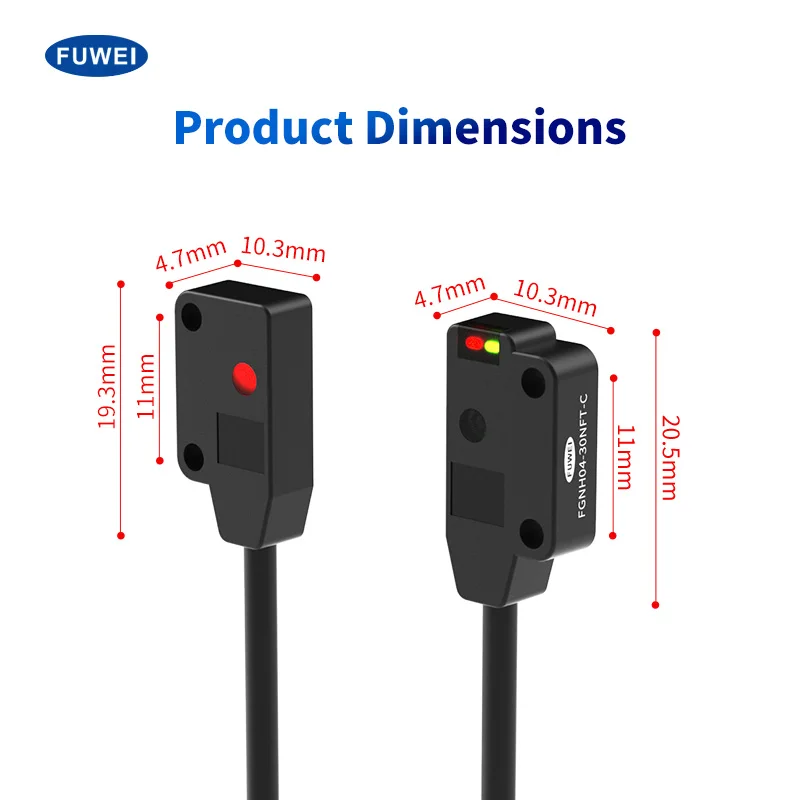 FUWEI FGNH04-30 Ultra-thin front and rear light, accurate detection, photoelectric sensor