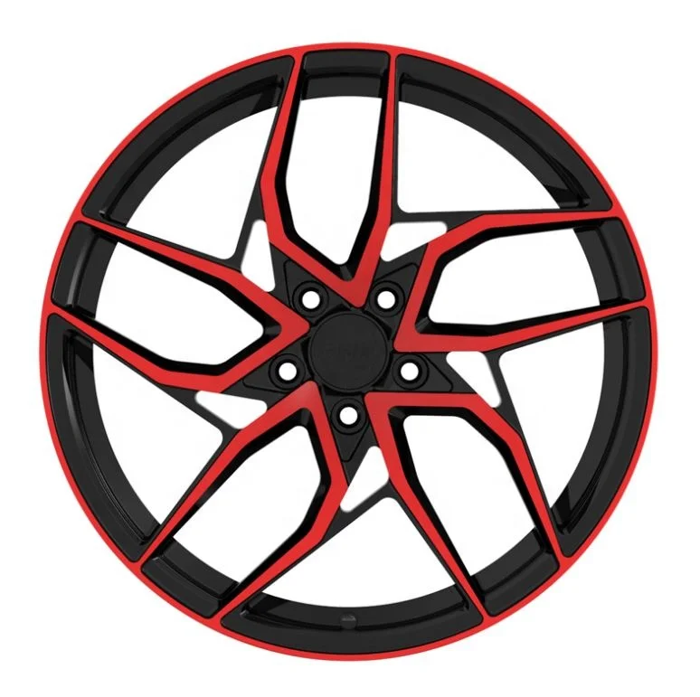 【Hot】Gloss Black and Transparent Red Finished 17 18 19 20 21 Inch Forged Wheel Rims 5X114.3 5X112 Car Wheels