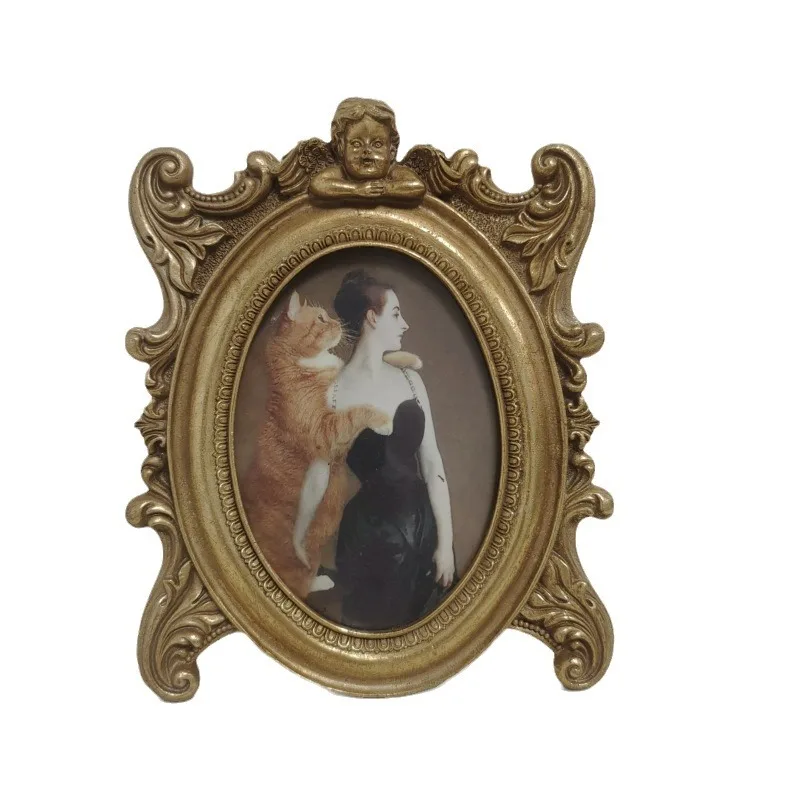 

Mutihome 2026 American Pastoral Style Resin Retro Photo Frame Living Room Bedroom Dining Room Wall Hanging Table Decoration