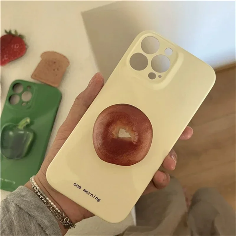 Korean Cute Baguette Bread Griptok Bracket for IPhone Samsung Simulation Food Universal Phone Accessories Phone Holder Grip Tok