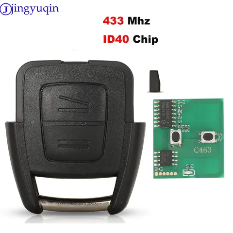 jingyuqin Replace Control Car Key For Opel zafira 2001-2005 Astra 2004 Astra g 2000 2006 Astra a 1999 2004 433 Mhz ID40 Chip