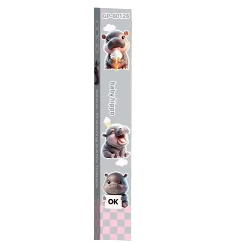 Cute Animal Ballpoint Pens 0.5mm Cute Pens For Kids 6 Scents Little Hippo Metal Ballpoint Pen For Adults