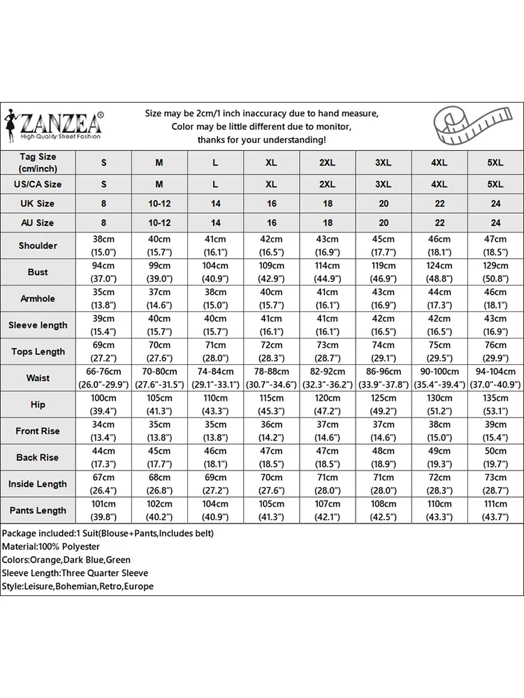 Элегантные рабочие комплекты из 2 предметов, женские блейзеры, костюмы ZANZEA, весенние топы с рукавами 3/4, комплекты широких брюк, модные спортивные костюмы OL, наряд