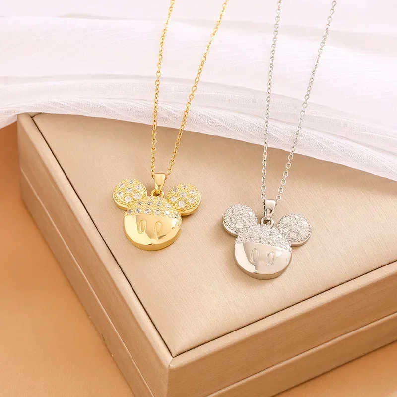 

Cute Mouse Necklace Girls Versatile Clavicle Chain