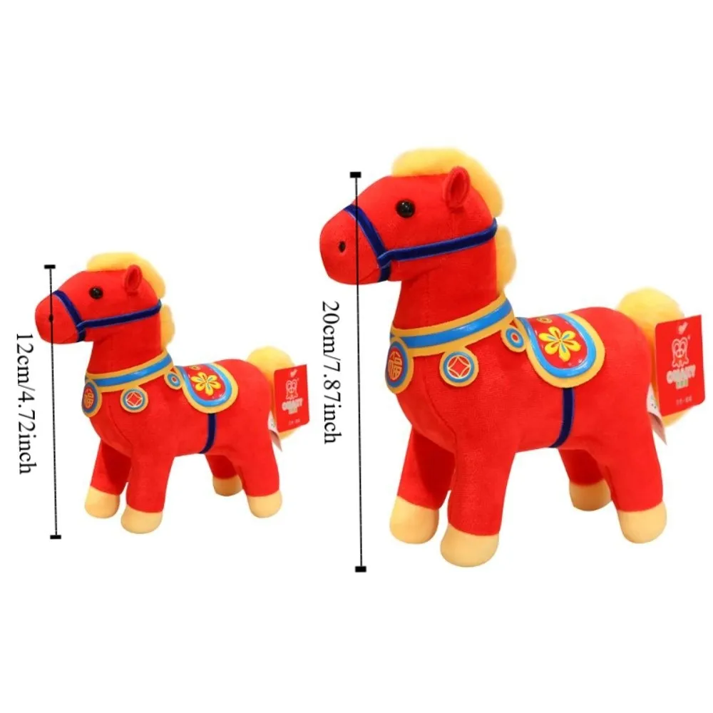 Weiche Pferd Plüsch Spielzeug Maskottchen Puppen PP Baumwolle Füllung Sternzeichen Pony Figur Niedliche Stofftier Dekoration Desktop Dekoration