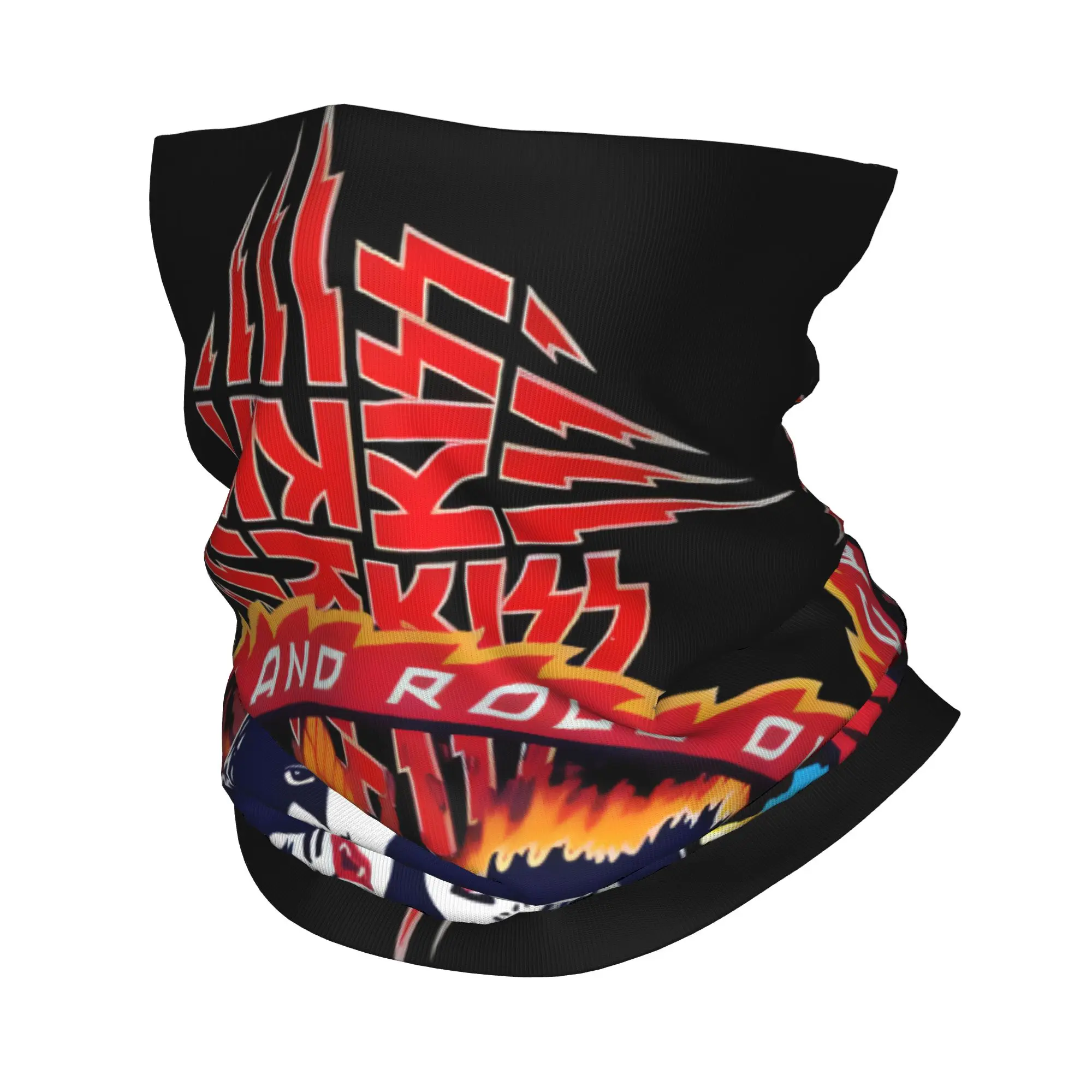 مخصص ريترو روك K-قبلات روك باندانا الرقبة أدفأ النساء الرجال الشتاء التزلج وشاح أنبوبي الجراب خمر واقي الوجه