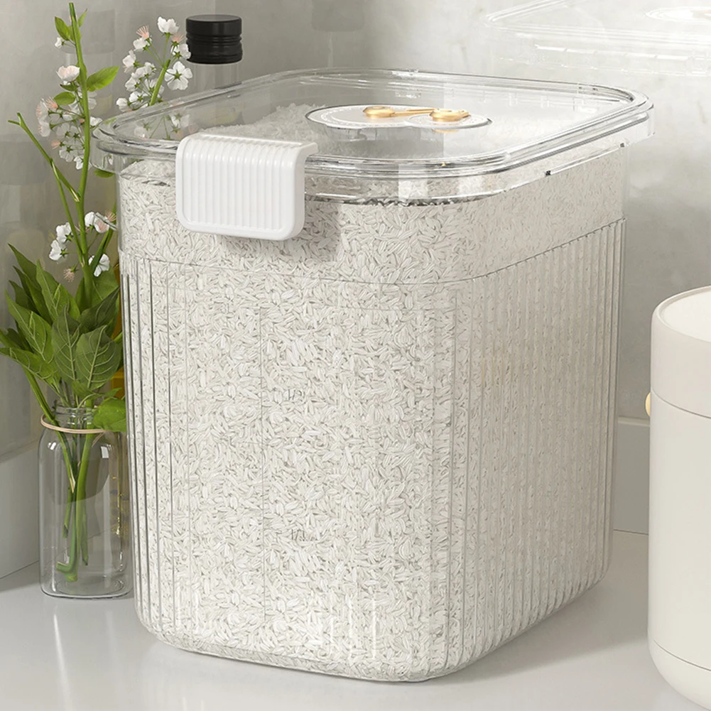 5/10Kg Flour Storage Tank Insect Proof Rice Tank Storage Box Moisture-Proof Grain Storage Jar Large Capacity Kitchen Organizer