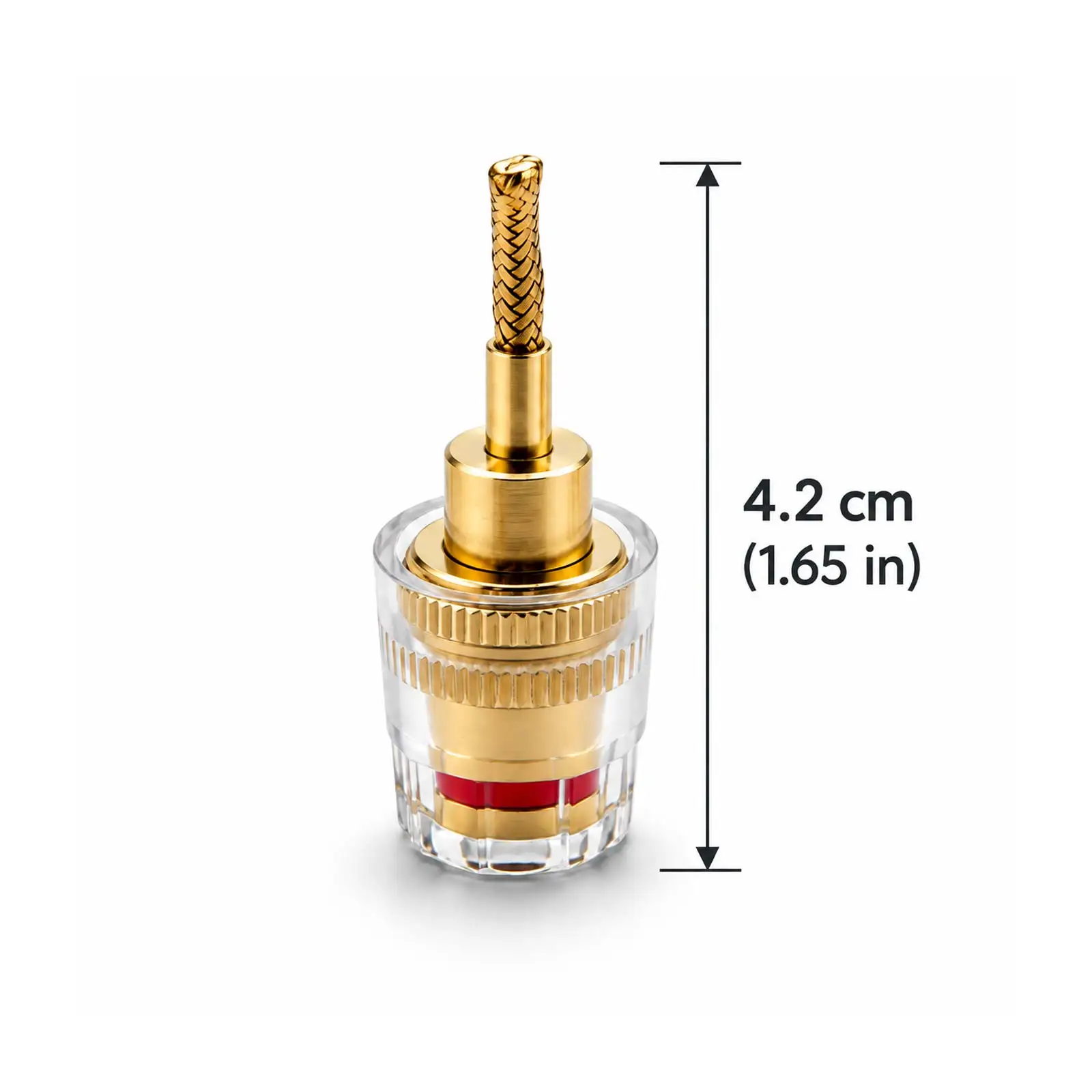 24K Gold Plated Adapter Plug For 4mm Banana Plug Sockets 2mm Pin Interfaces Speaker Cables Pure Copper Terminal Connecting Parts