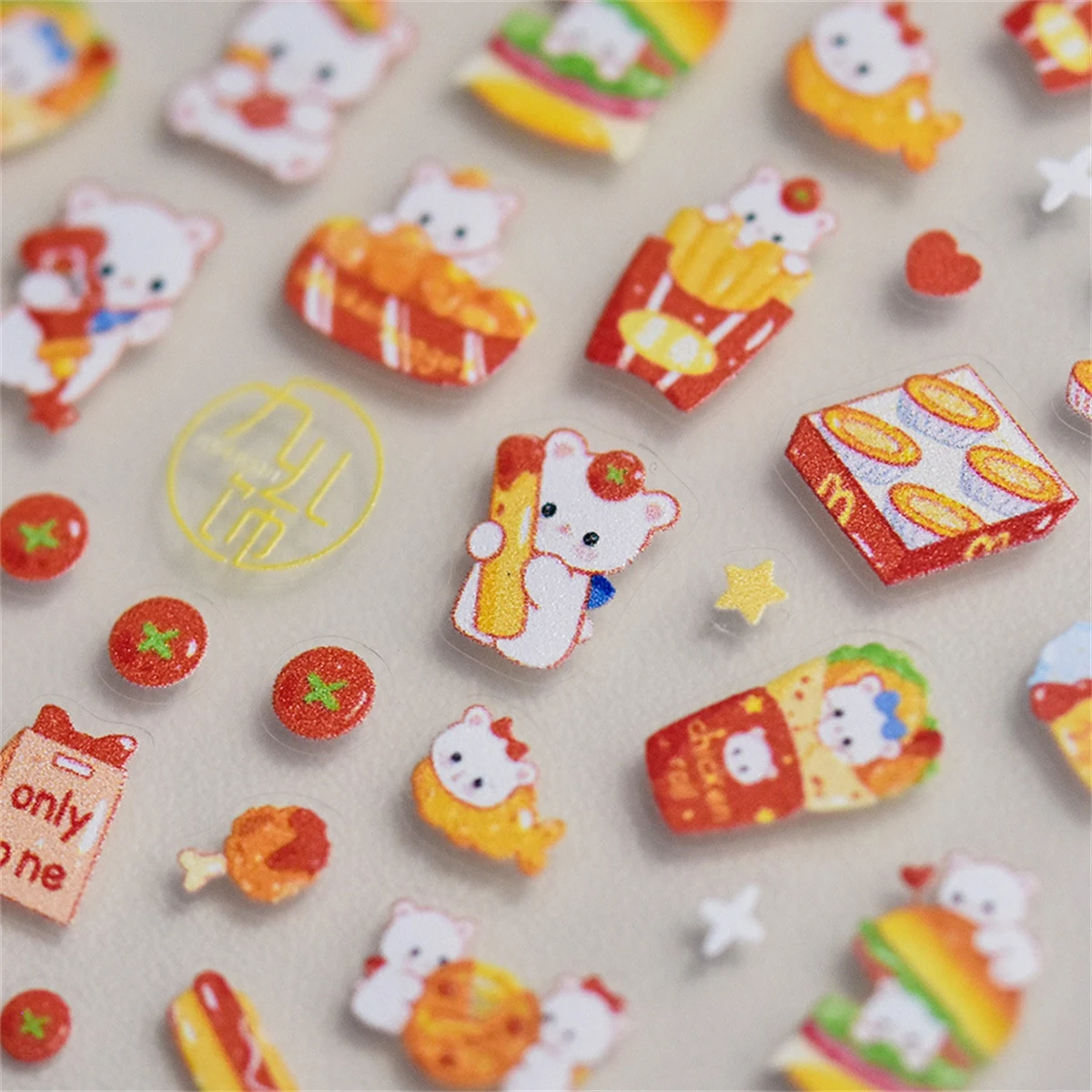 1 stücke 5d japanische kawaii nail art aufkleber niedliche kaninchen hund schieber nagel dekorationen abziehbilder selbst klebende maniküre zubehör diy