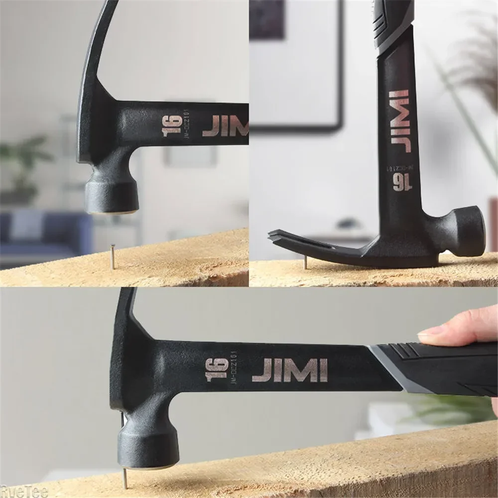 JIMI High Hardness Claw Hammer Top Quality Integrated Molding with Magnetic for Electrician Carpenter Man Gift