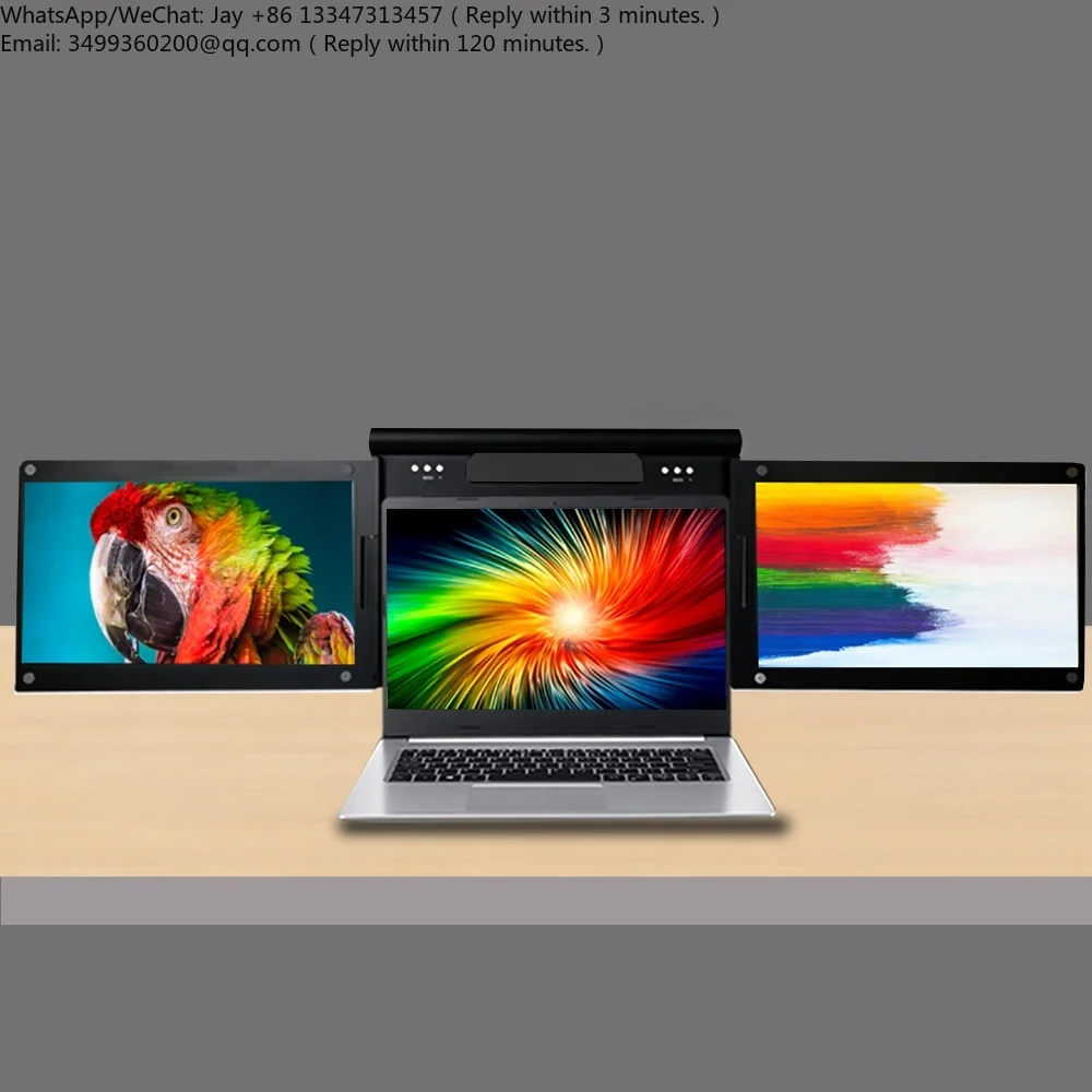 

1080P FHD 13.3 Inch Dual Screen Extender LCD Monitor Computer Display Portable Foldable Laptop Smart Gaming Triple Screen