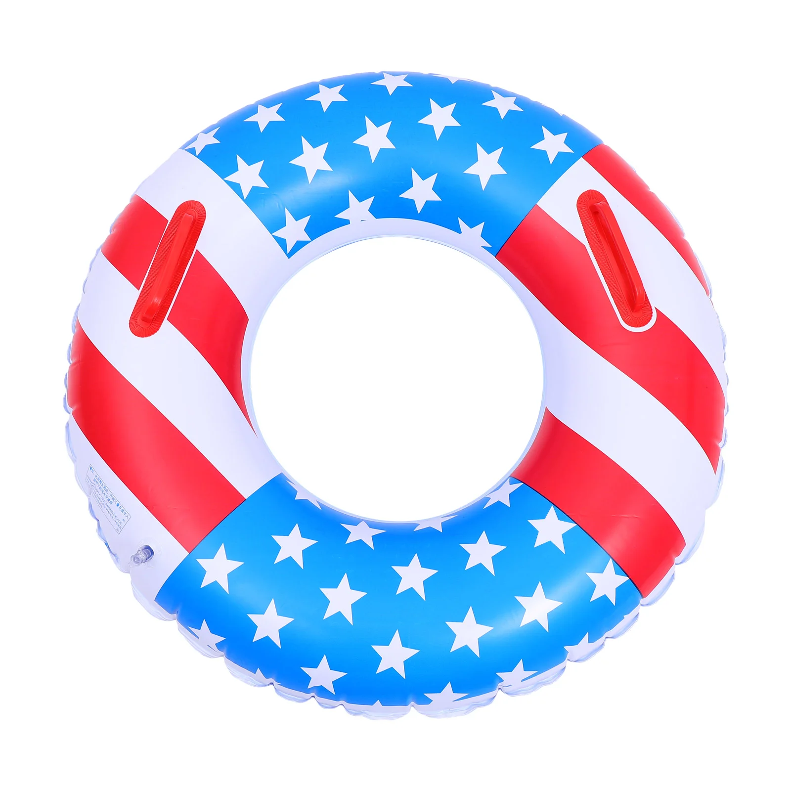 

Flag Swimming Ring Inflatable PVC Sequin Floating Aquatic Recreation Accessories for Independence Day Summer Pool Toy American