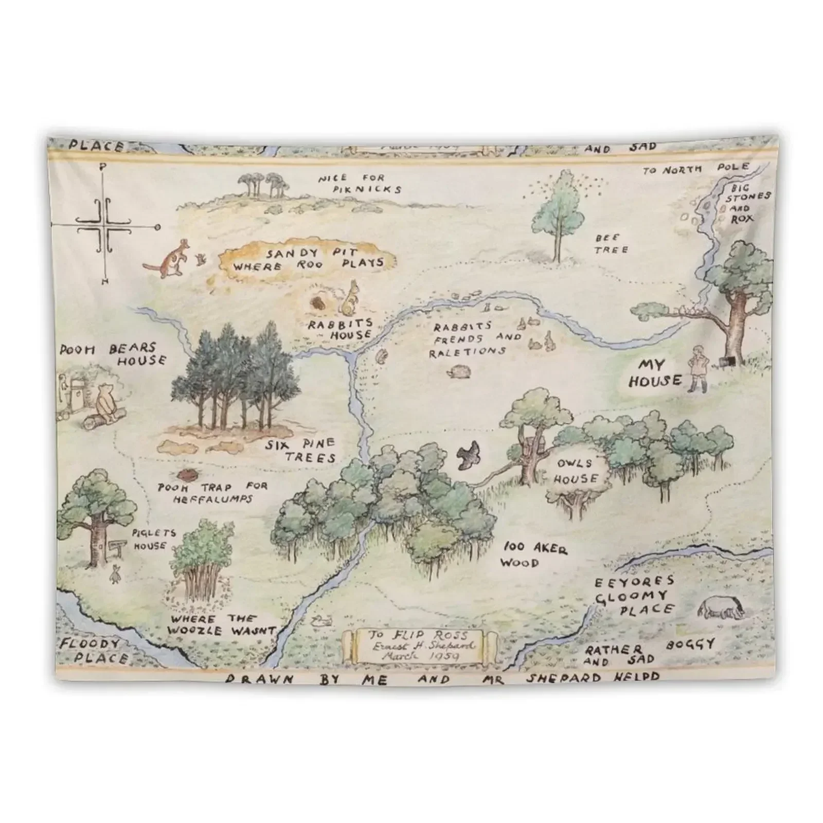 

Hundred Acre Wood Map Tapestry Home Decorating Home Decoration Custom Home Decor Accessories Tapestry