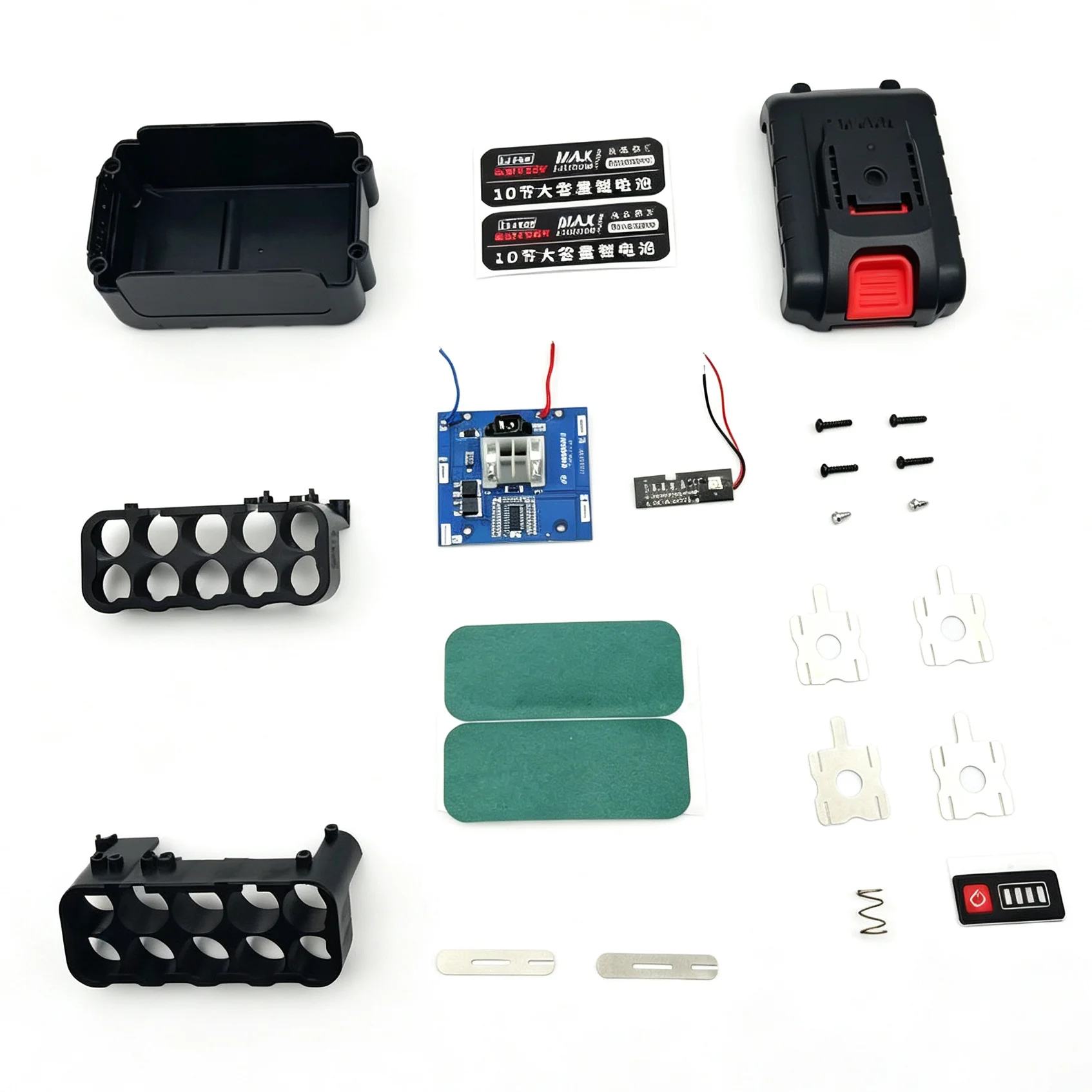 10core 18650 Lithium Battery Case Box PCB For Worx 20V WA3572 WA3590 WA3550 WA3551 Housings Charging Protection Circuit Board