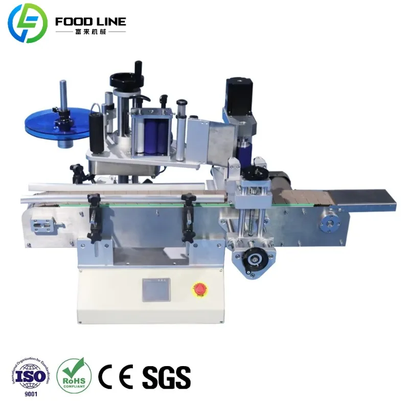 Desktop Automatic Candle Jar Sticker Ampoule Round Bottle Labeling Machine for 15ml Bottles Label Applicator Machine