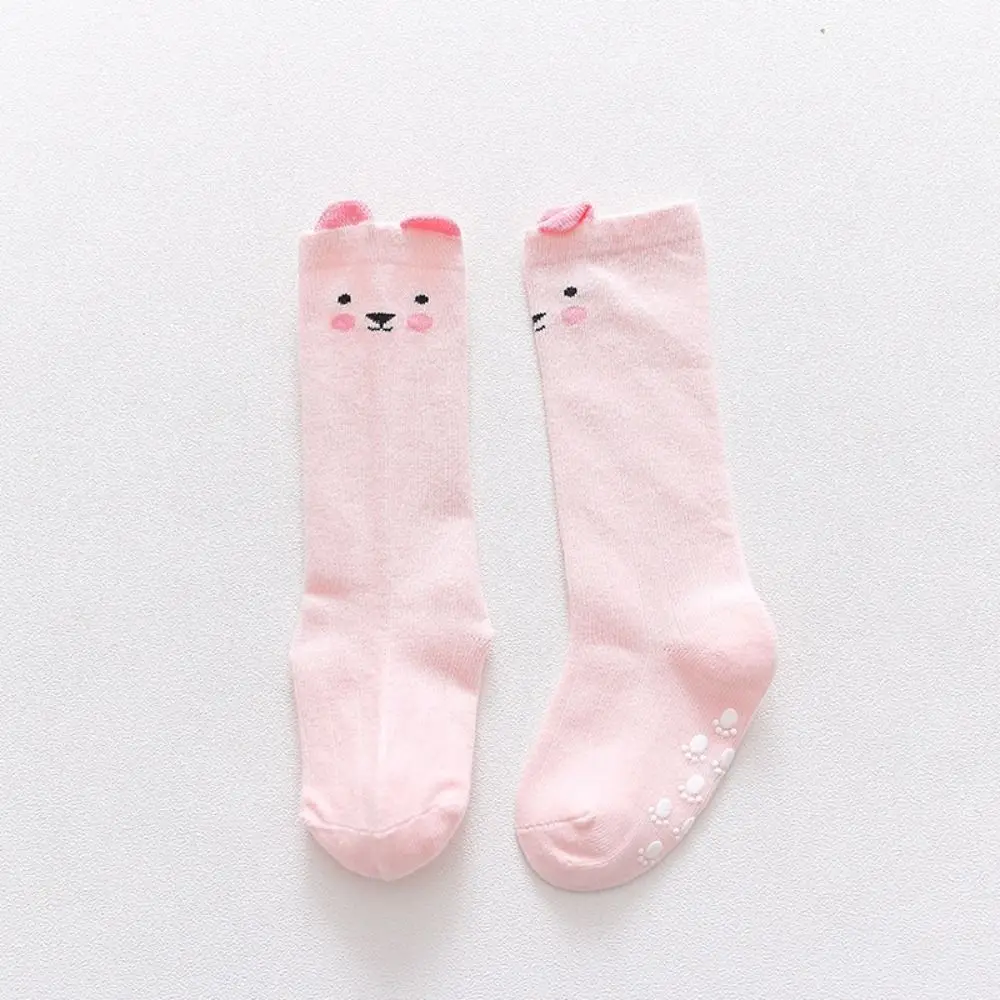 

1Pair 2023 Cotton Fox Baby Sock 9Colors Non Slip Toddler Long Socks Grips Knee High Socks Boys