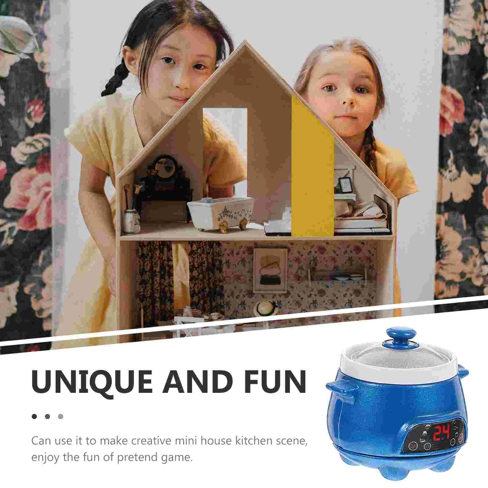 Dollhouse Rice Cooker Cookware Kids Toys Miniature Scene Model Electric Furniture Accessory