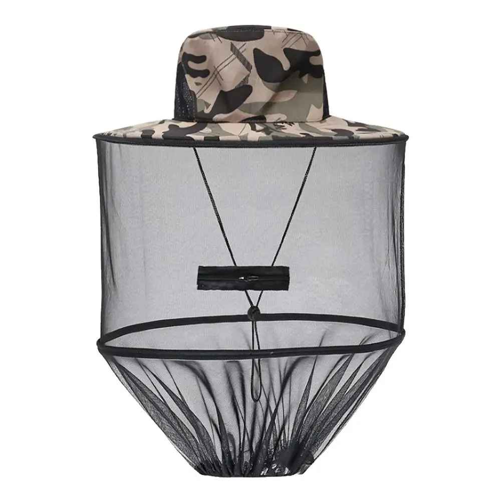 Mosquito Hat With Hidden Net Mesh Repellent Insect Bee Protection Men Women Outdoor Sunscreen Fishing Cap image 3