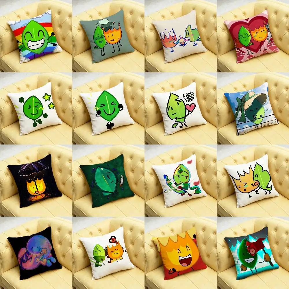 For Battle for Dream Island Firey Leafy BFDI Throw Pillow Case 45cm 30cm 65cm 40cm Home Custom Square Pillowcase Cushion Cover