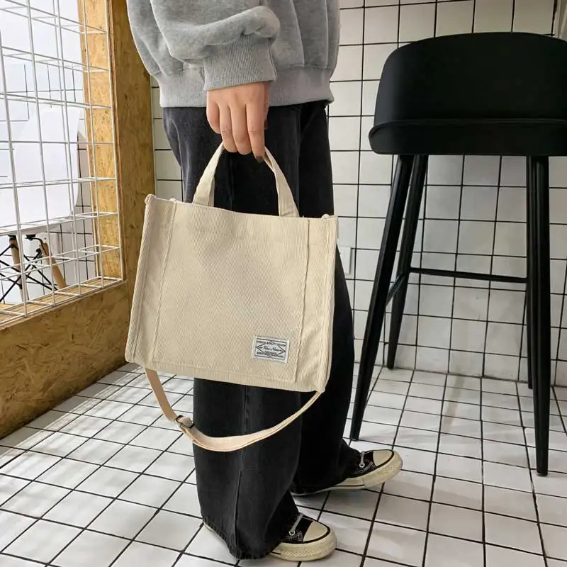 Borsa a tracolla in velluto a coste, borsa a tracolla quadrata da donna, borsa a tracolla Casual, borsa a tracolla, borsa organizer da viaggio