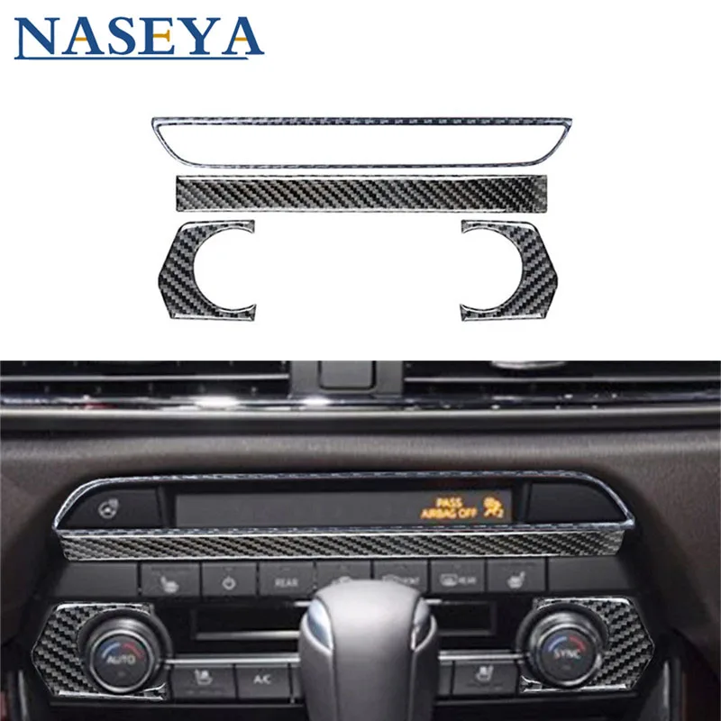 

Carbon Fiber For Mazda CX-9 2016 2017 2018 2019 2020 2021 2022 Air Conditioning Control Sticker Car Styling Interior Accessories